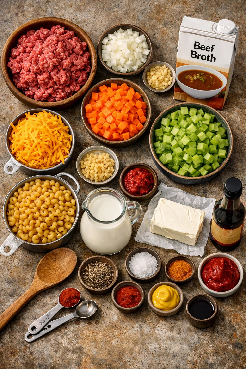 ONE-POT MACARONI CHEESEBURGER SOUP