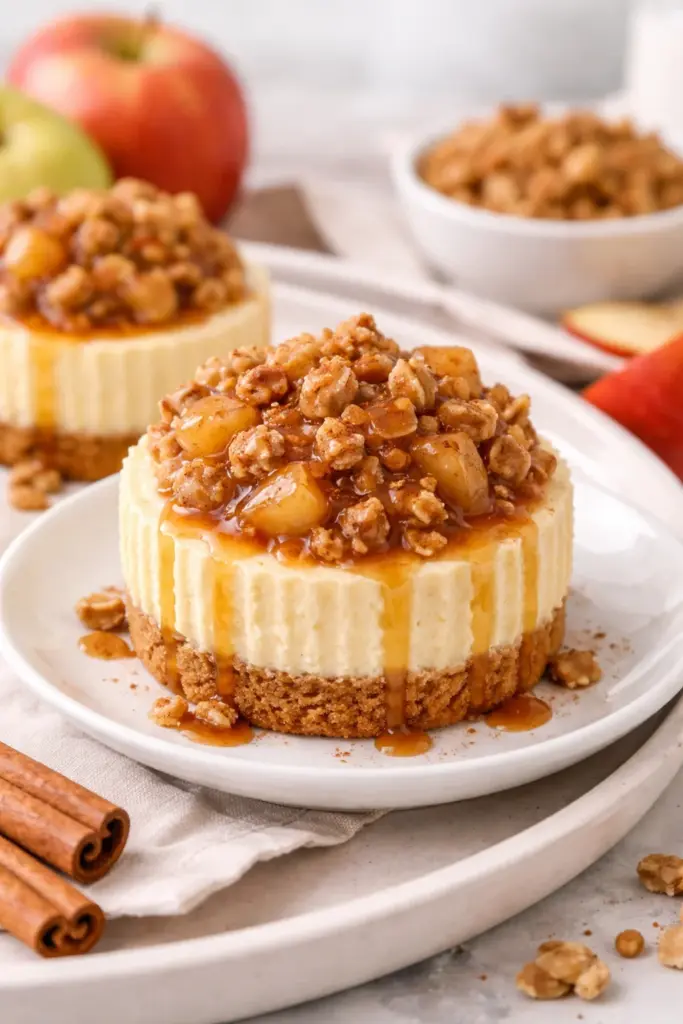 Apple Crisp Mini Cheesecakes