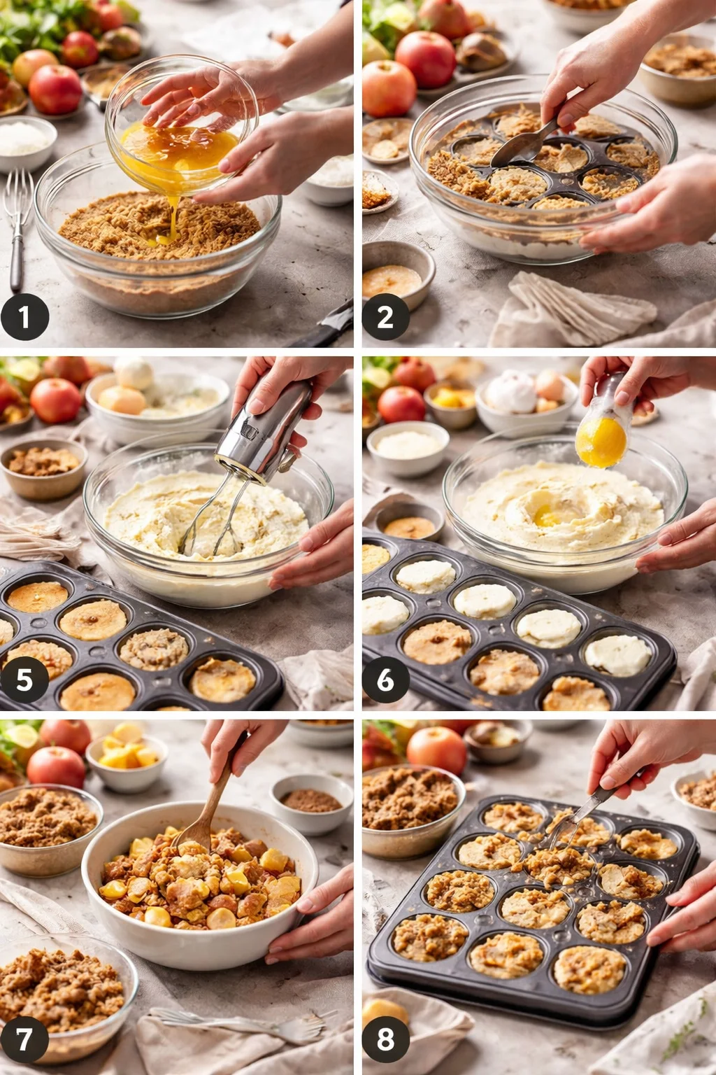 Apple Crisp Mini Cheesecakes