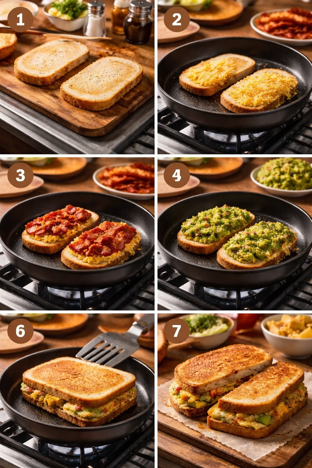 Bacon Guacamole Grilled Cheese