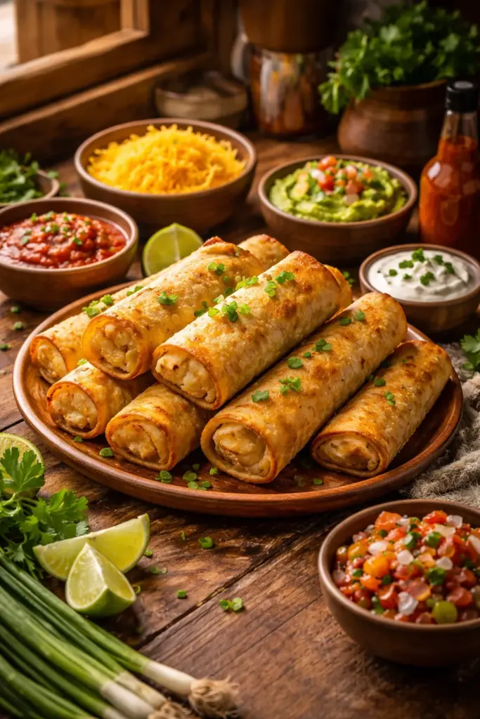 Baked Chicken Chimichangas