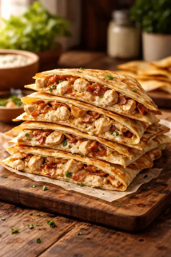 Chicken Bacon Ranch Quesadilla