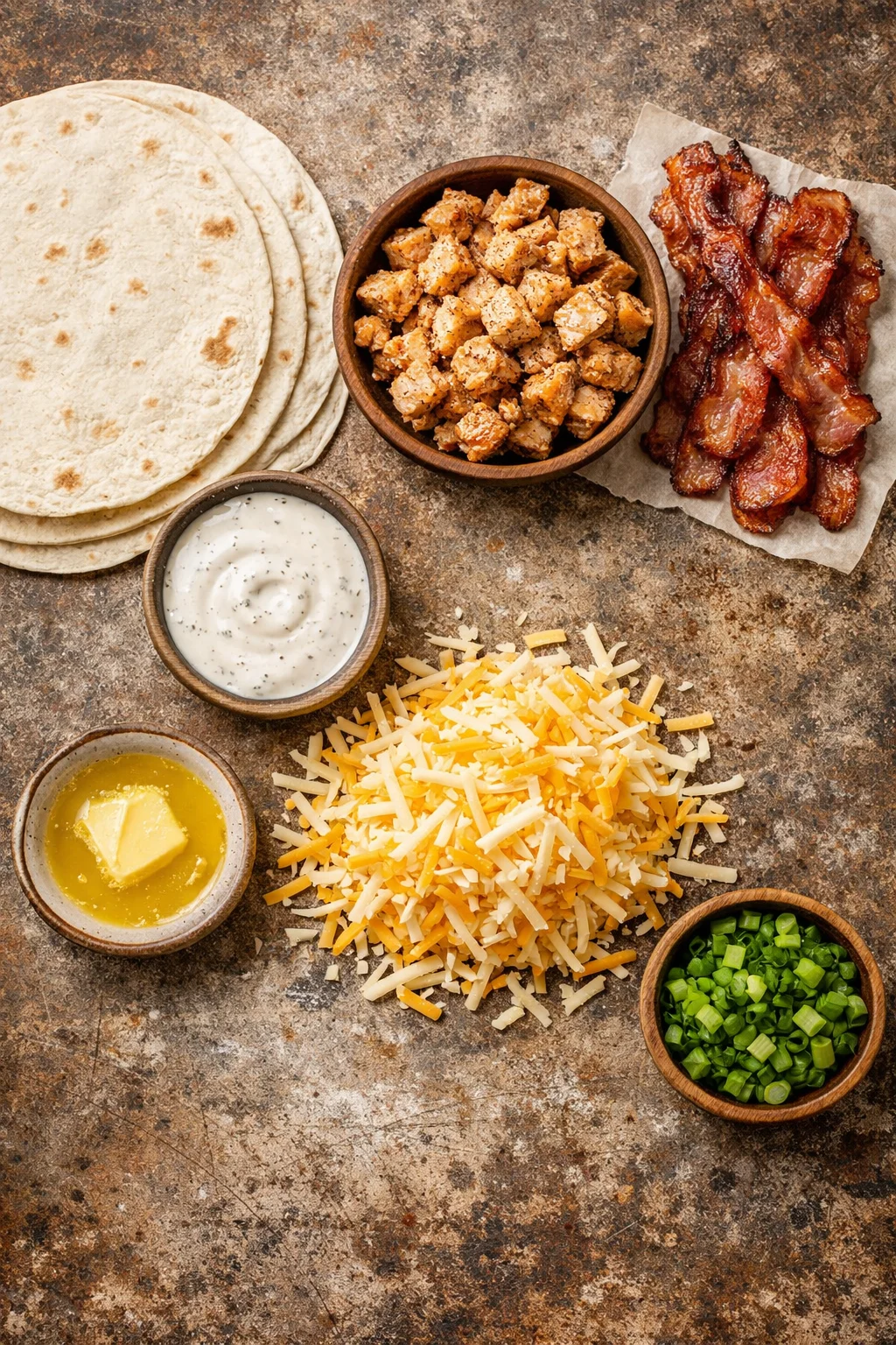 Chicken Bacon Ranch Quesadilla