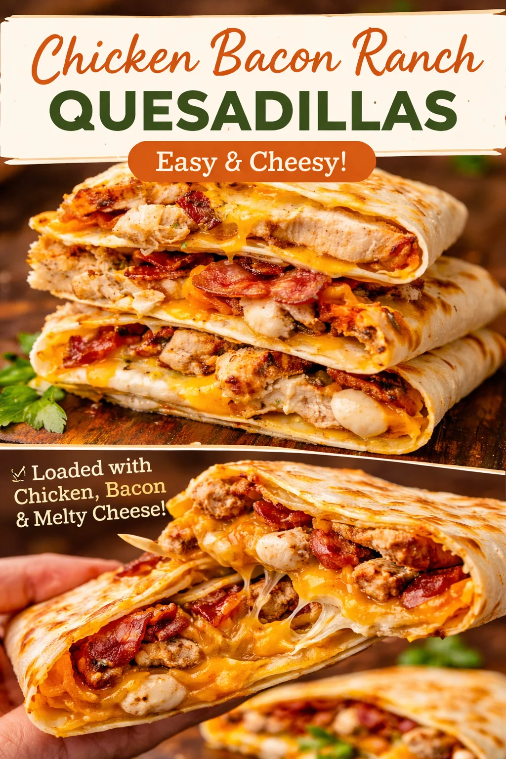 Chicken Bacon Ranch Quesadilla