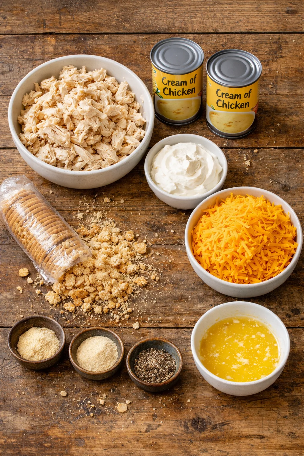 Chicken Casserole with Ritz Crackers