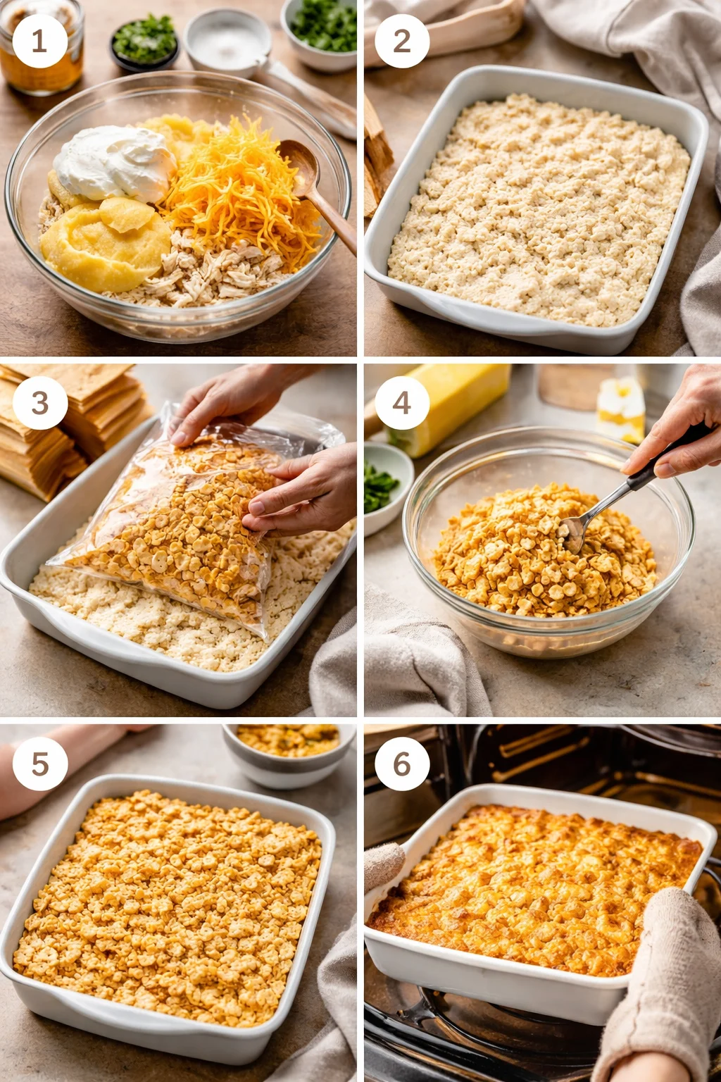 Chicken Casserole with Ritz Crackers