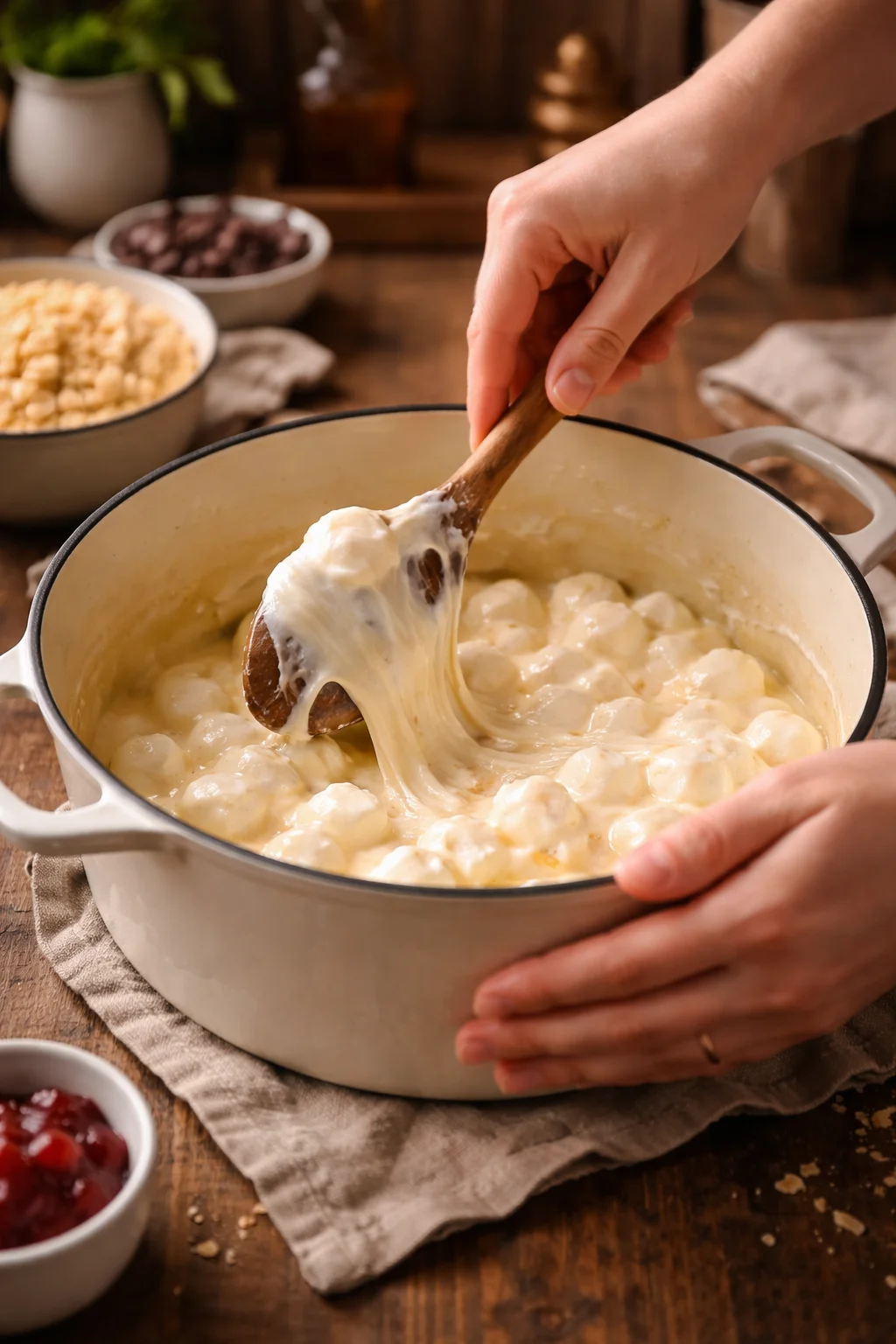 Chocolate Covered Cherry Rice Krispies Treats