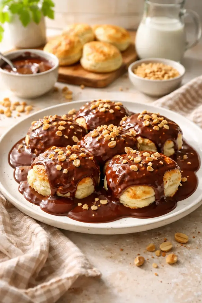 Chocolate Gravy and Biscuit