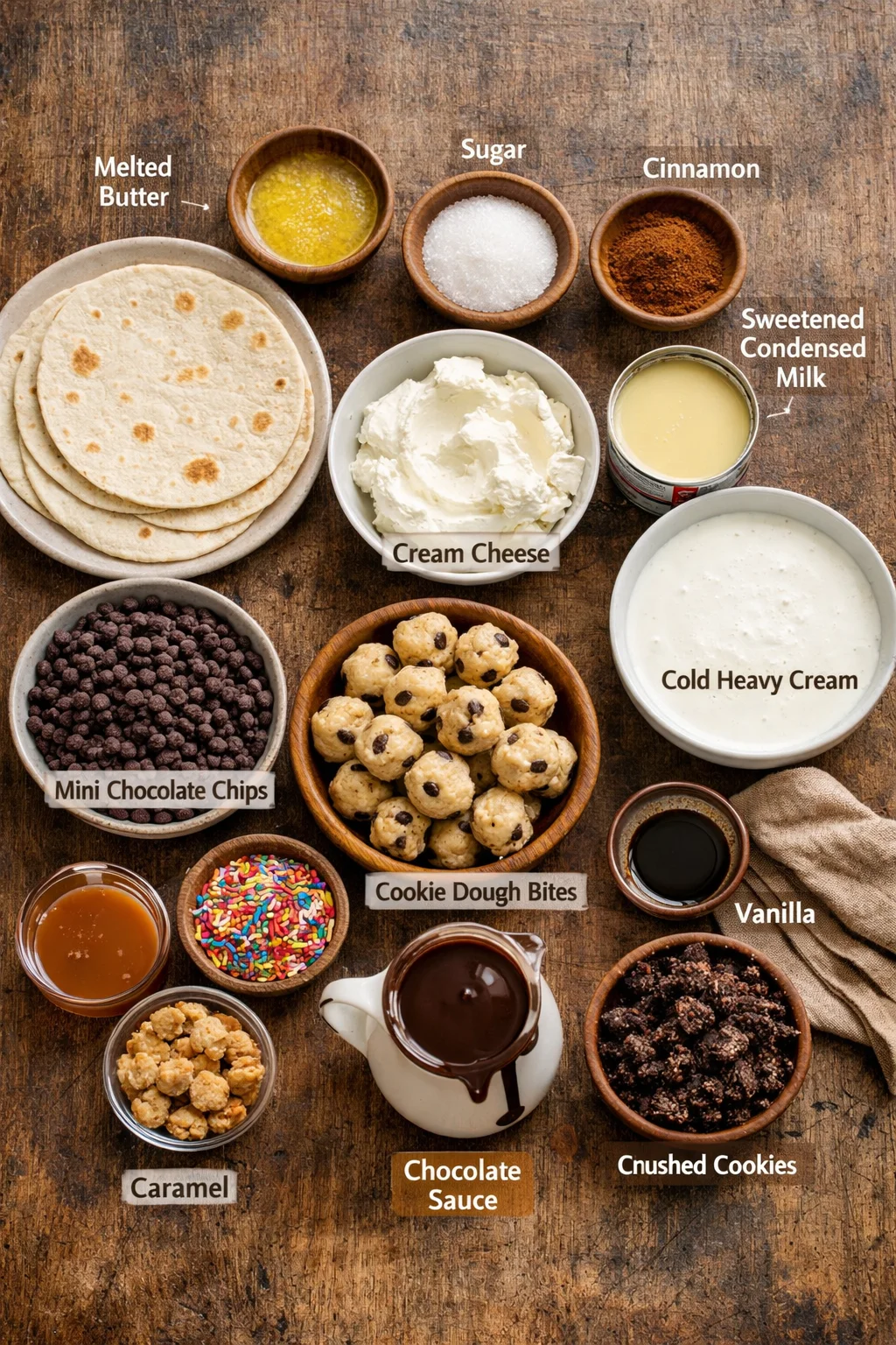 Cookie Dough Cheesecake Ice Cream Tacos