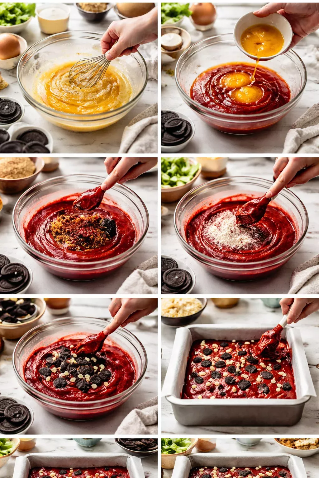 Cookies & Cream Red Velvet Brownies