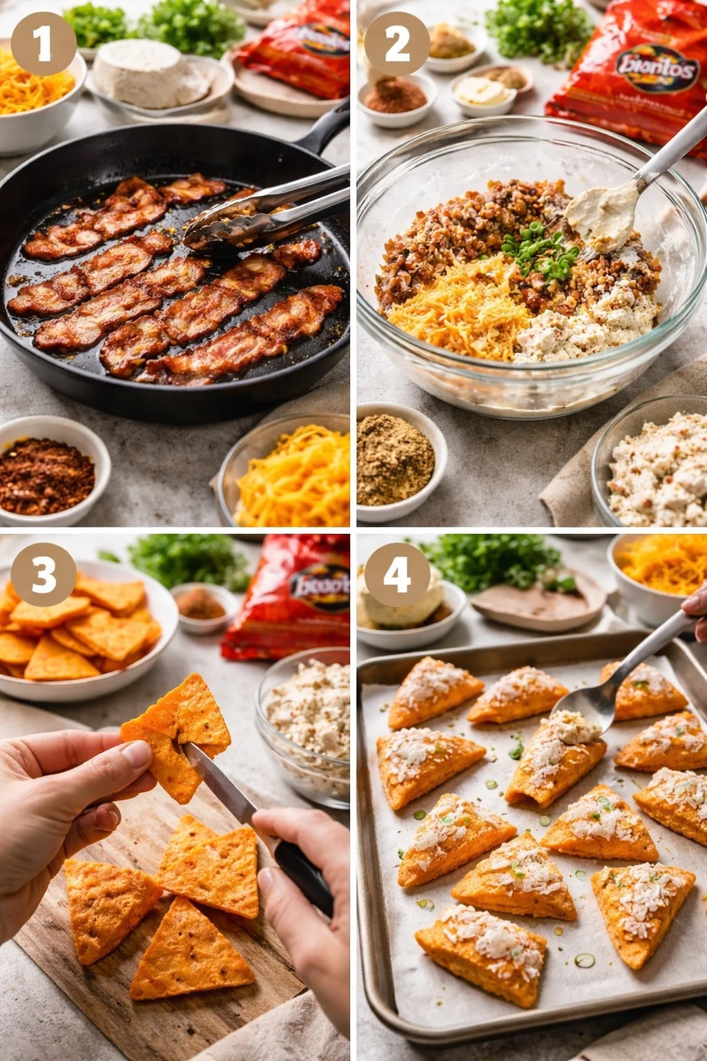 Cream Cheese and Bacon Stuffed Doritos