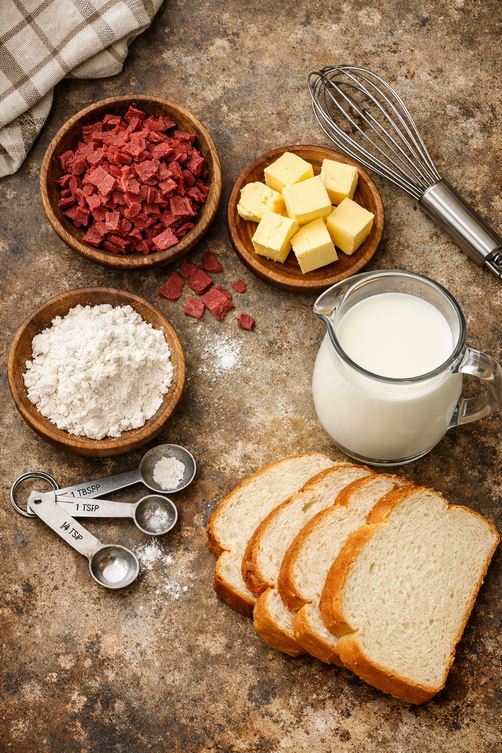 Creamed Chipped Beef Gravy on Toast