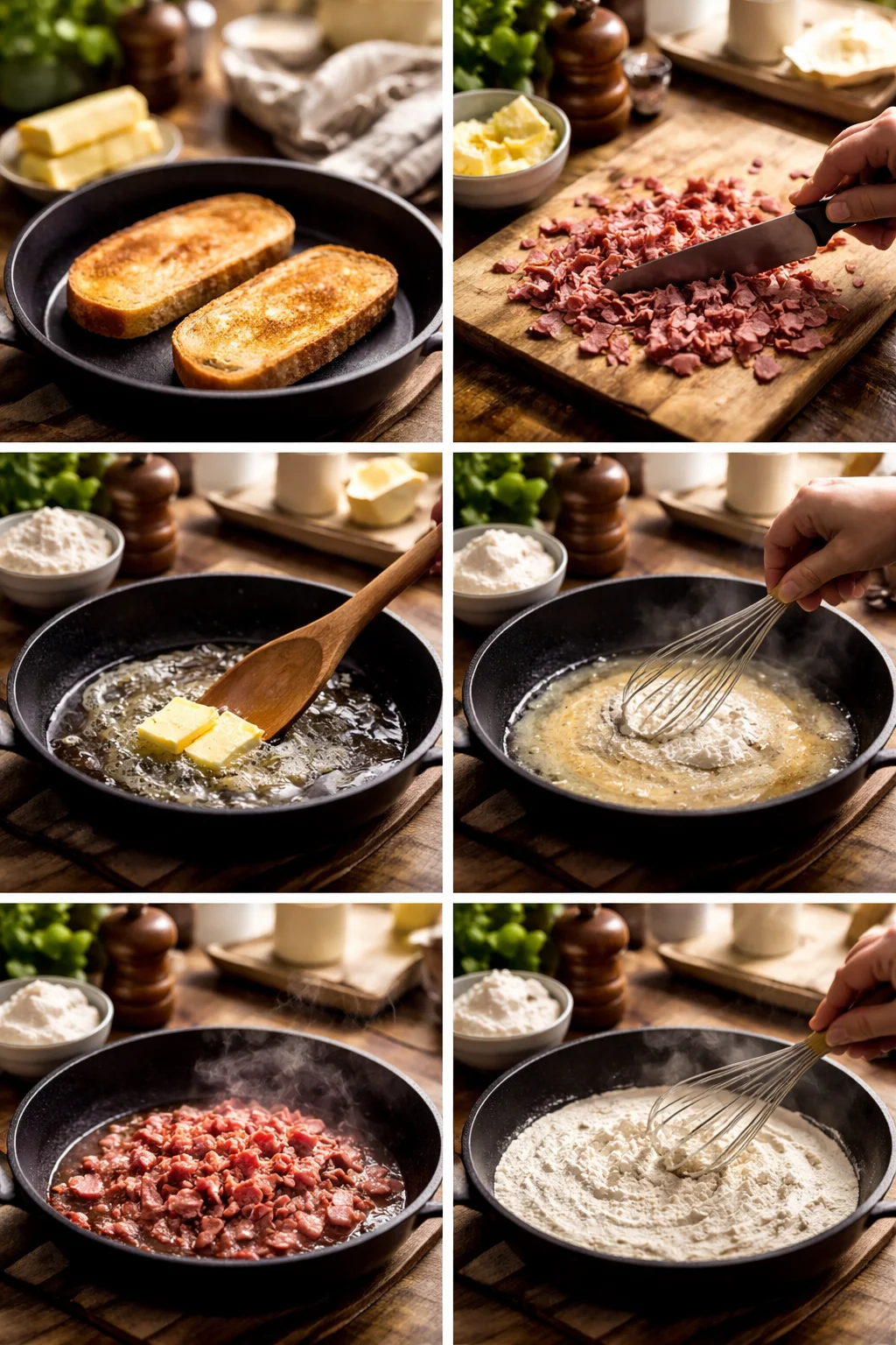 Creamed Chipped Beef Gravy on Toast