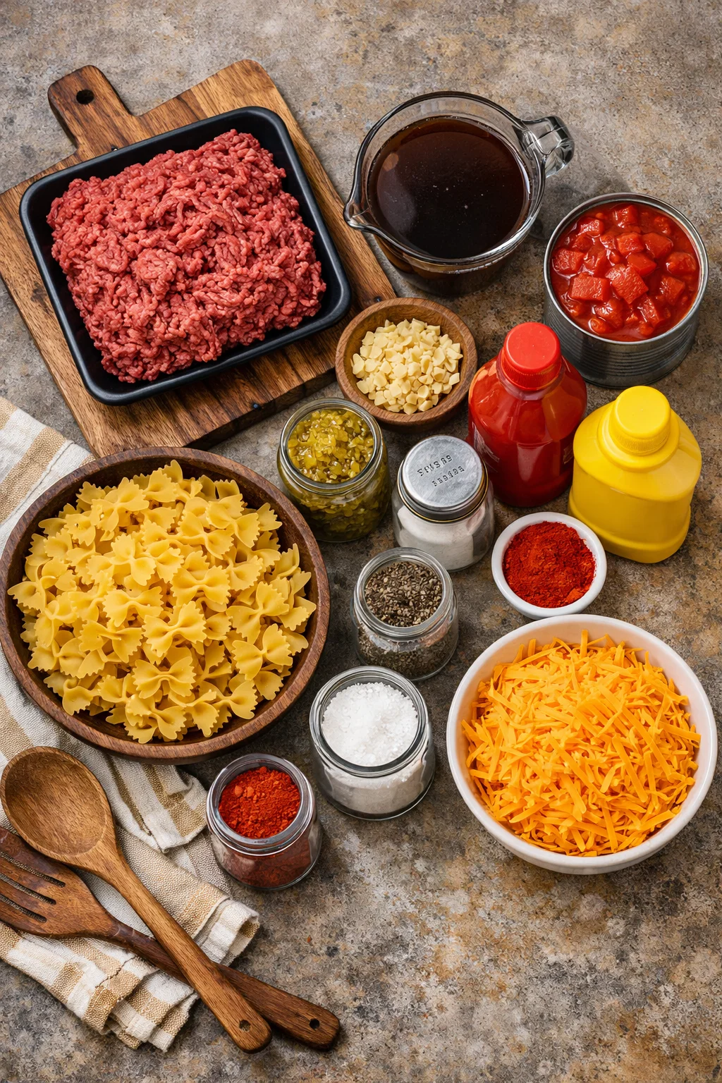 Crockpot Cheeseburger Bow Tie Pasta