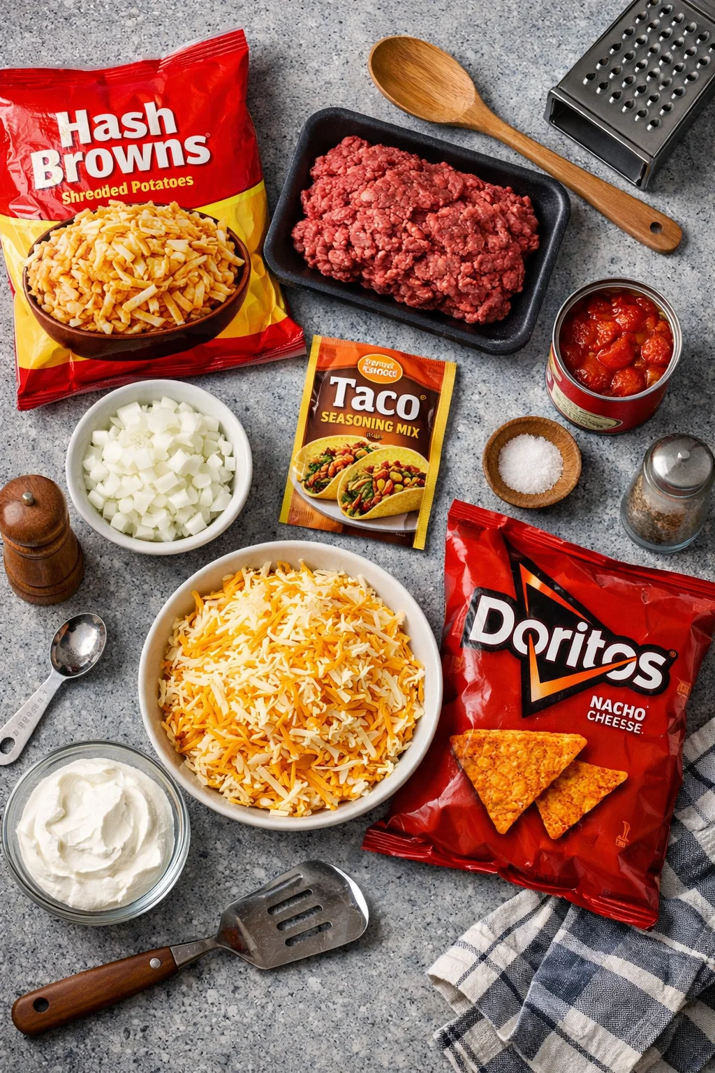 Doritos Taco Hash brown Casserole