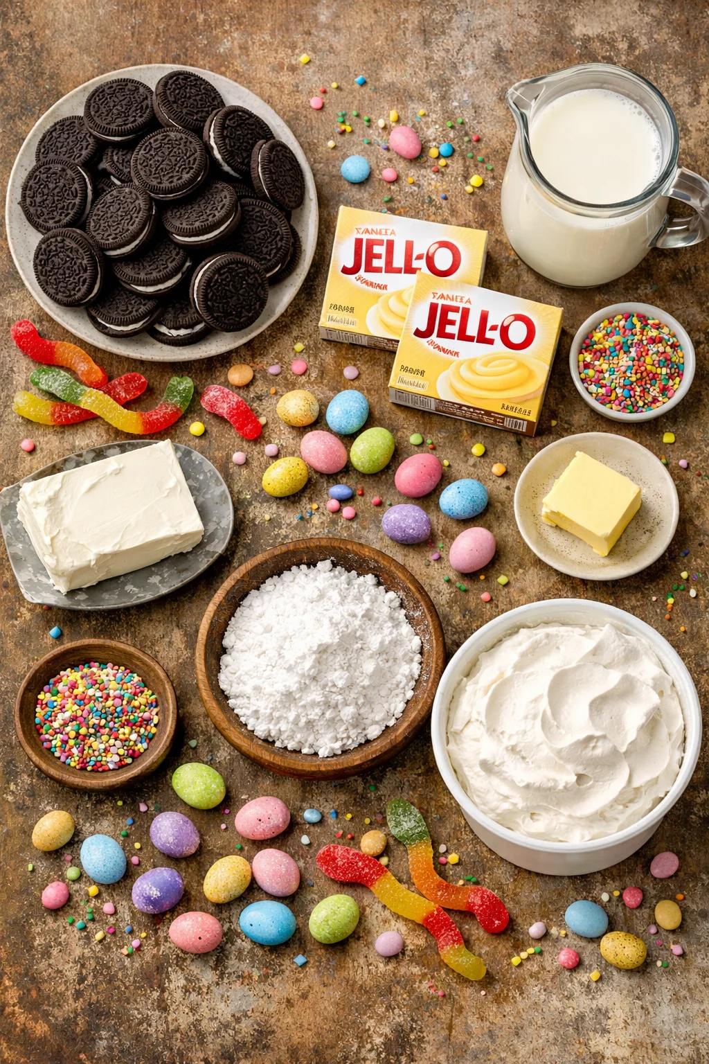 Easter Dirt Cake (No-Bake Oreo Dessert)