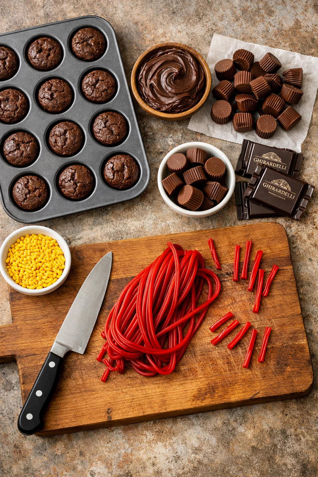 Graduation Cap Brownie Bites