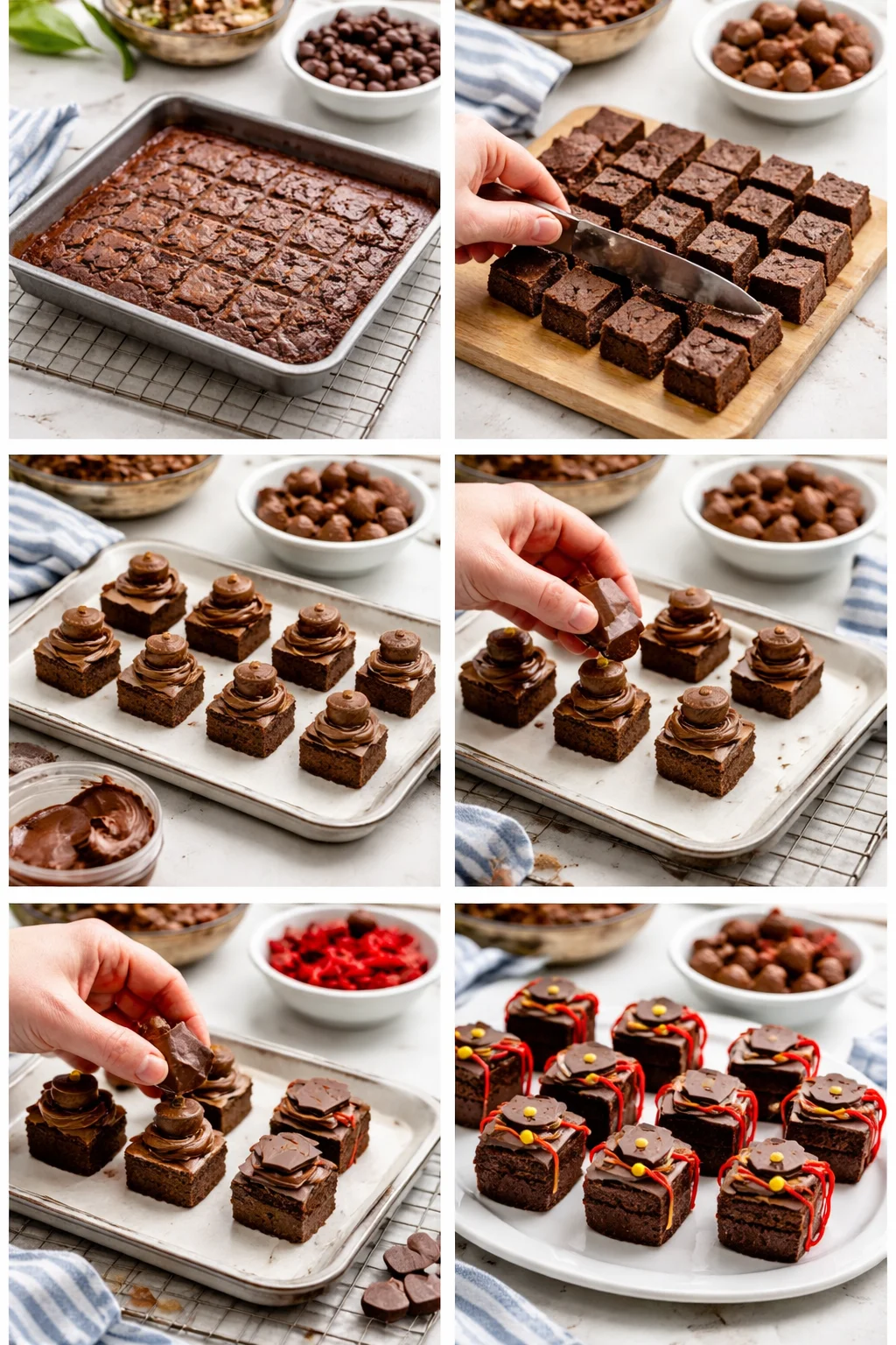 Graduation Cap Brownie Bites
