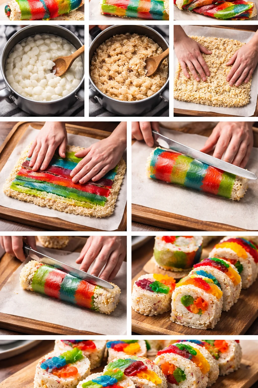 Gummy Worm Dragon Roll Dessert Sushi