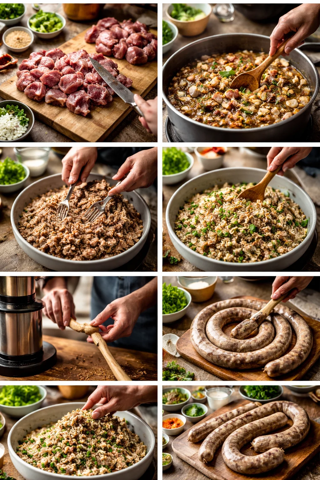 Homemade Boudin Sausage