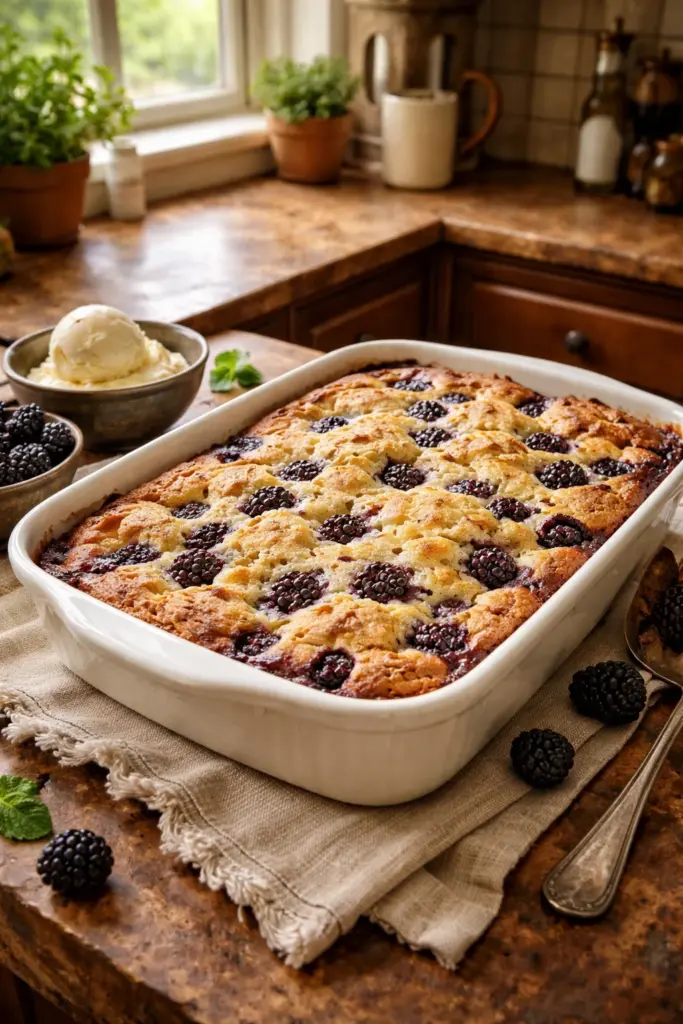 Homemade Kentucky Blackberry Cobbler