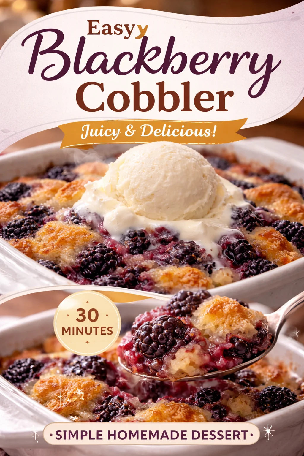 Homemade Kentucky Blackberry Cobbler