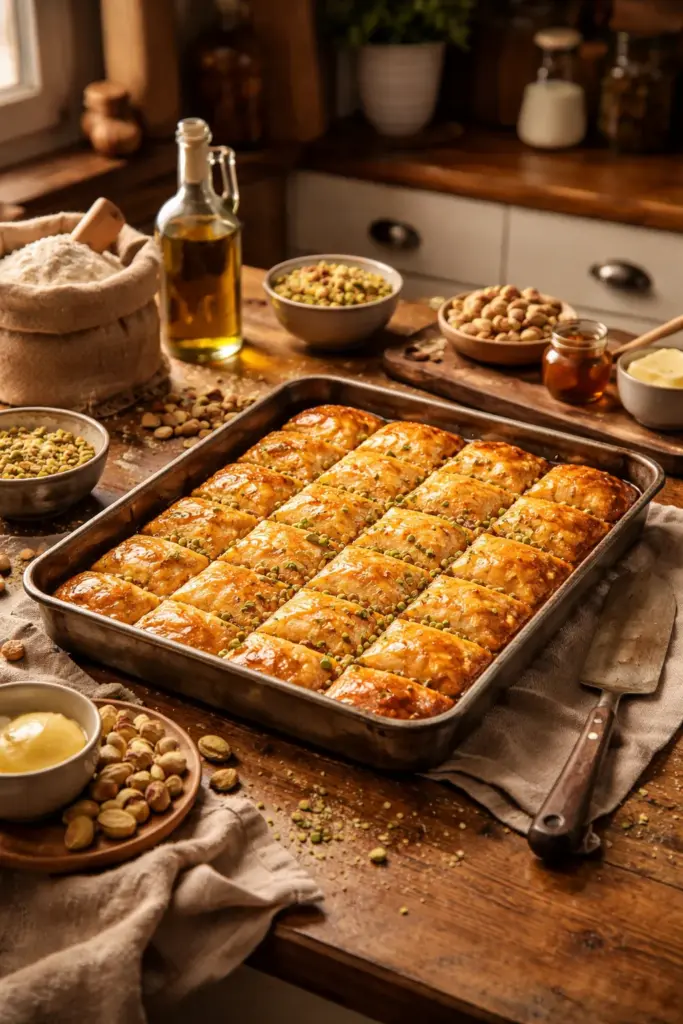 Homemade Phyllo Dough (Baklava Sheets)