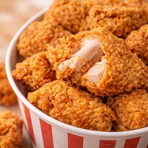 Delicious KFC-Style Crispy Fried Chicken served on a plate.