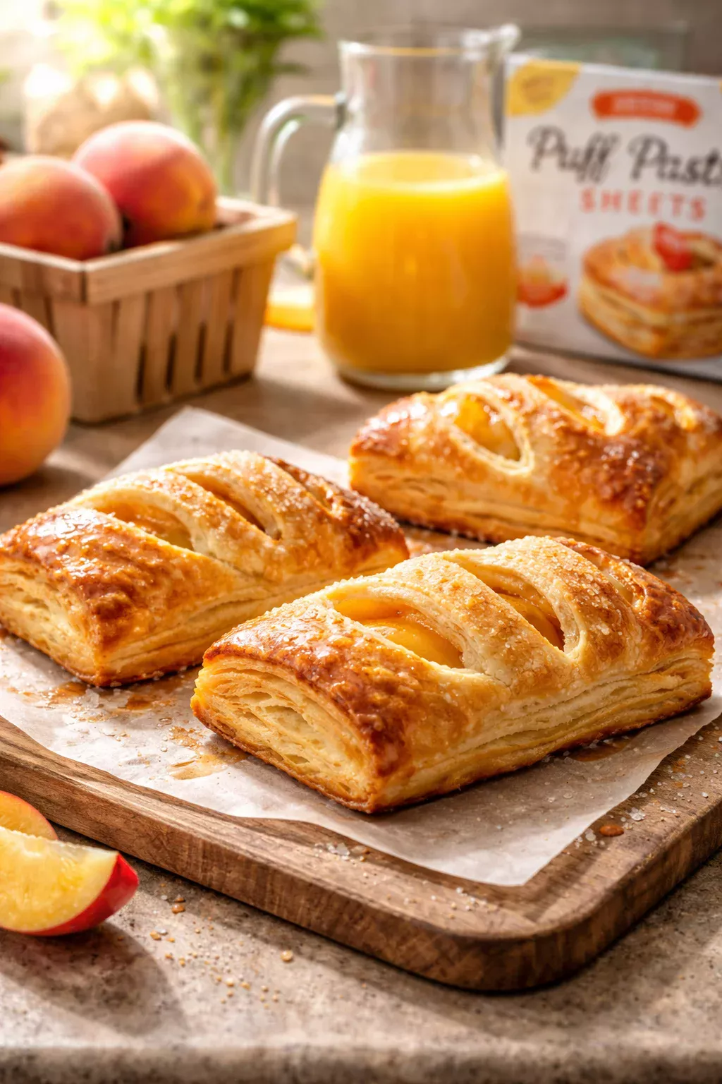 Peach Puff Pastries