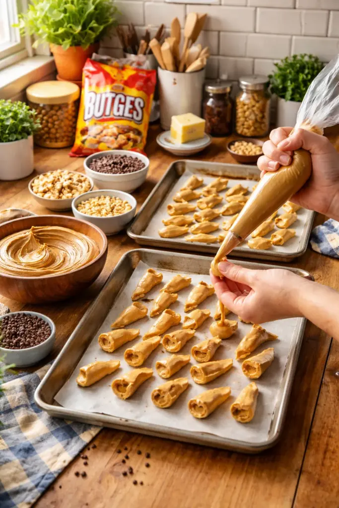 Peanut Butter Stuffed Bugles