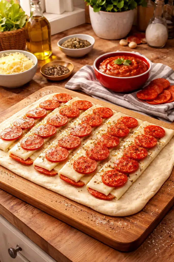 Pepperoni Pizza Cheese Sticks