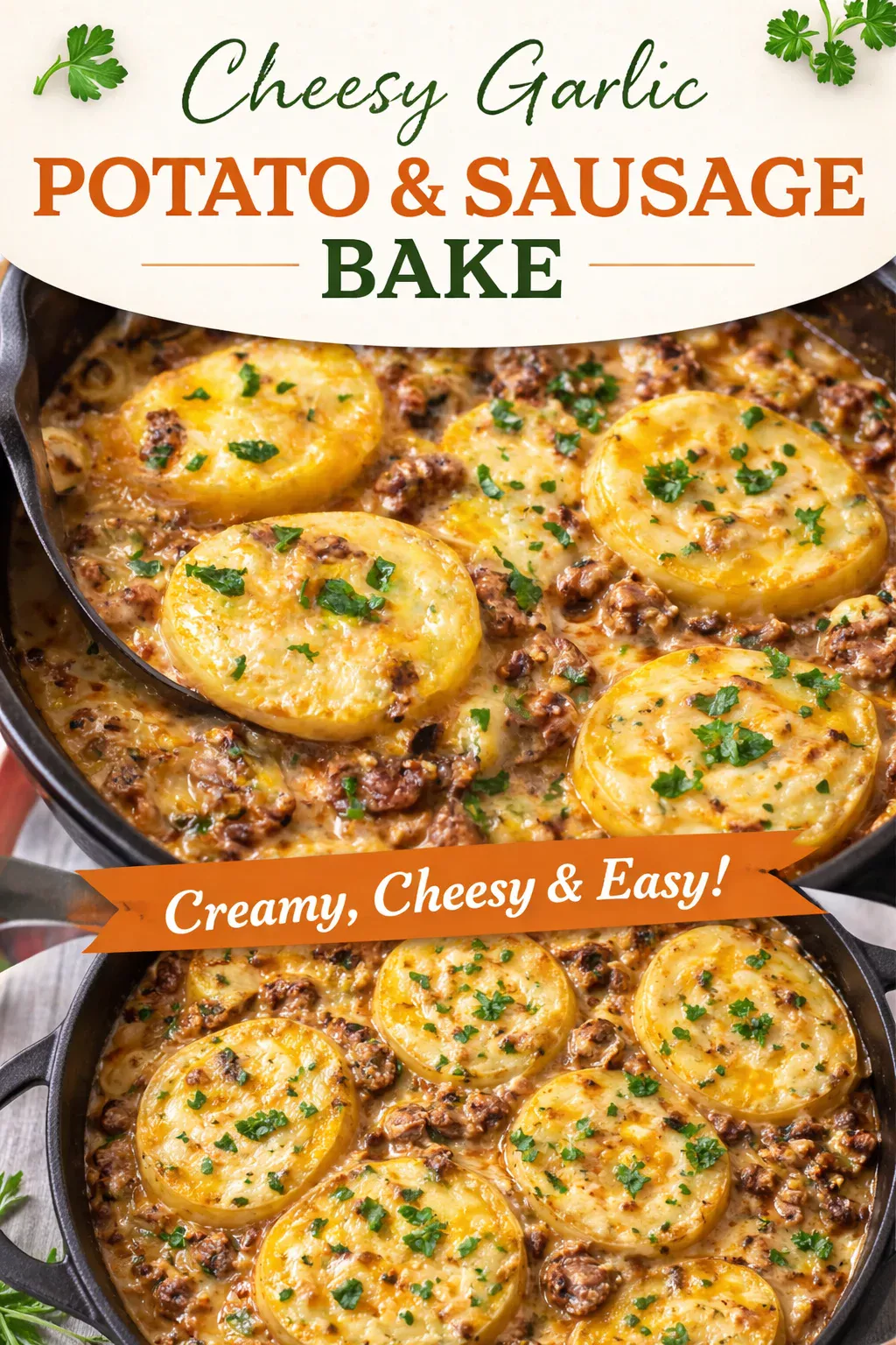 Slow Cooker Beef and Potato Au Gratin