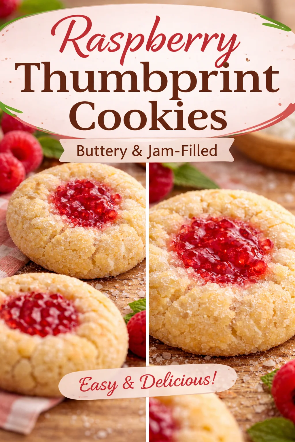 Soft & Chewy Raspberry Sugar Cookies