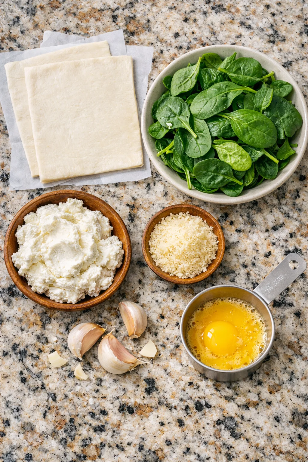 Spinach Ricotta and Parmesan Rolls
