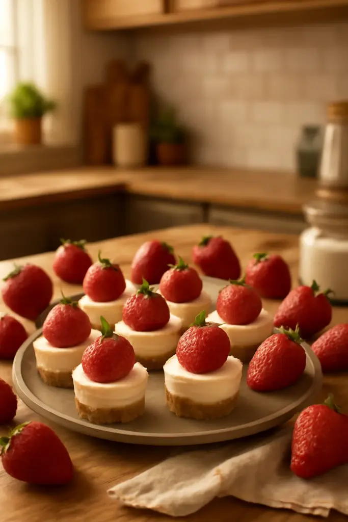 STRAWBERRY CHEESECAKE BITES