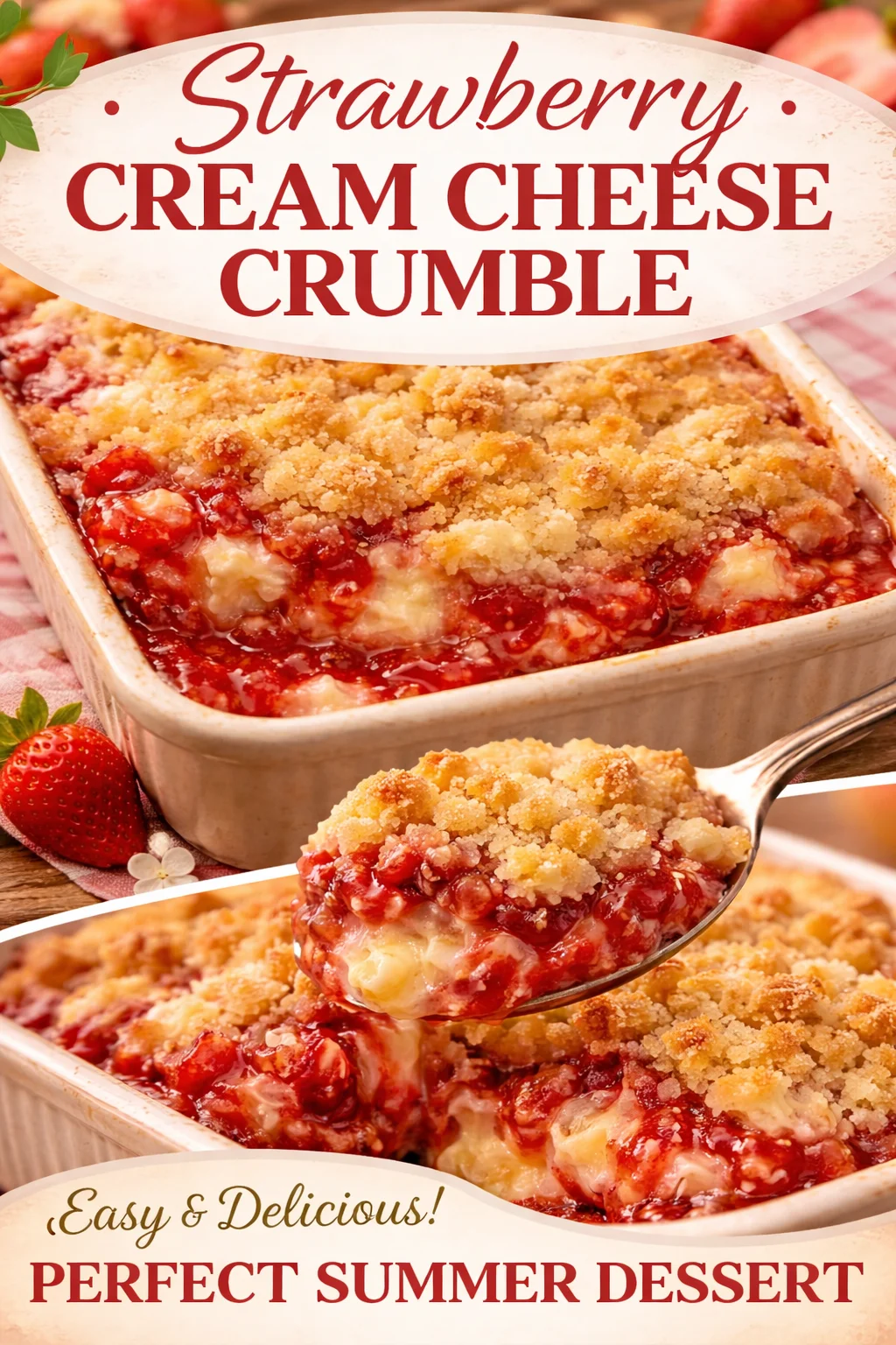 Strawberry Cheesecake Dump Dessert