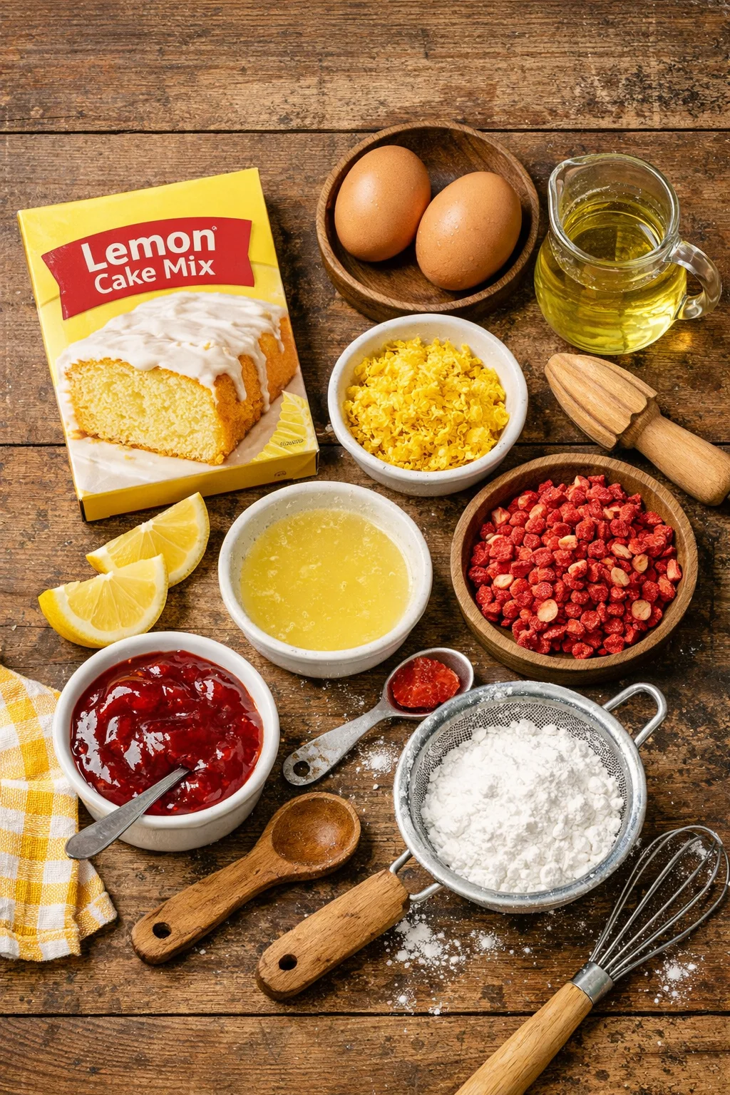 Strawberry Lemon Poundcake Cookies