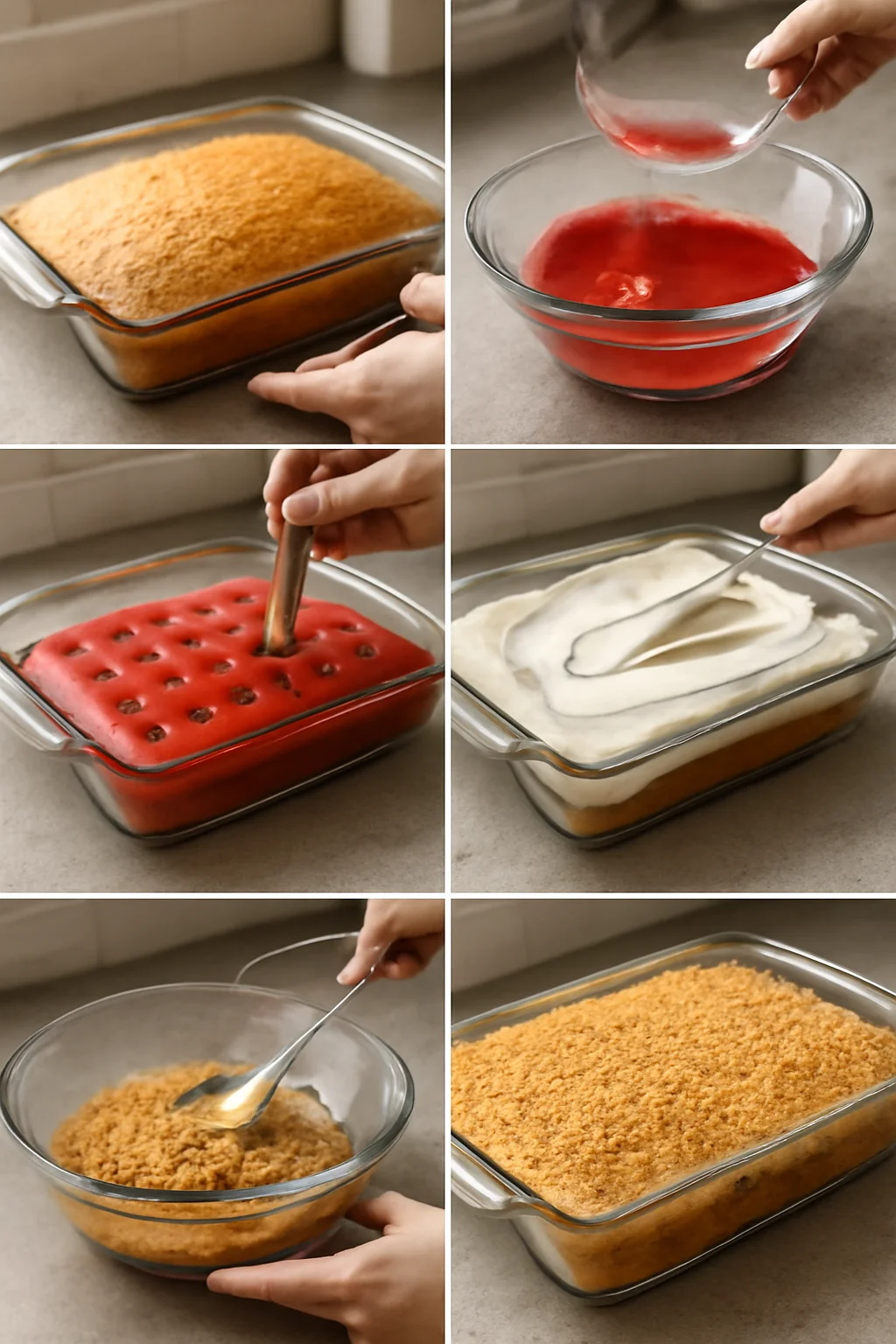 STRAWBERRY SHORTCAKE POKE CAKE