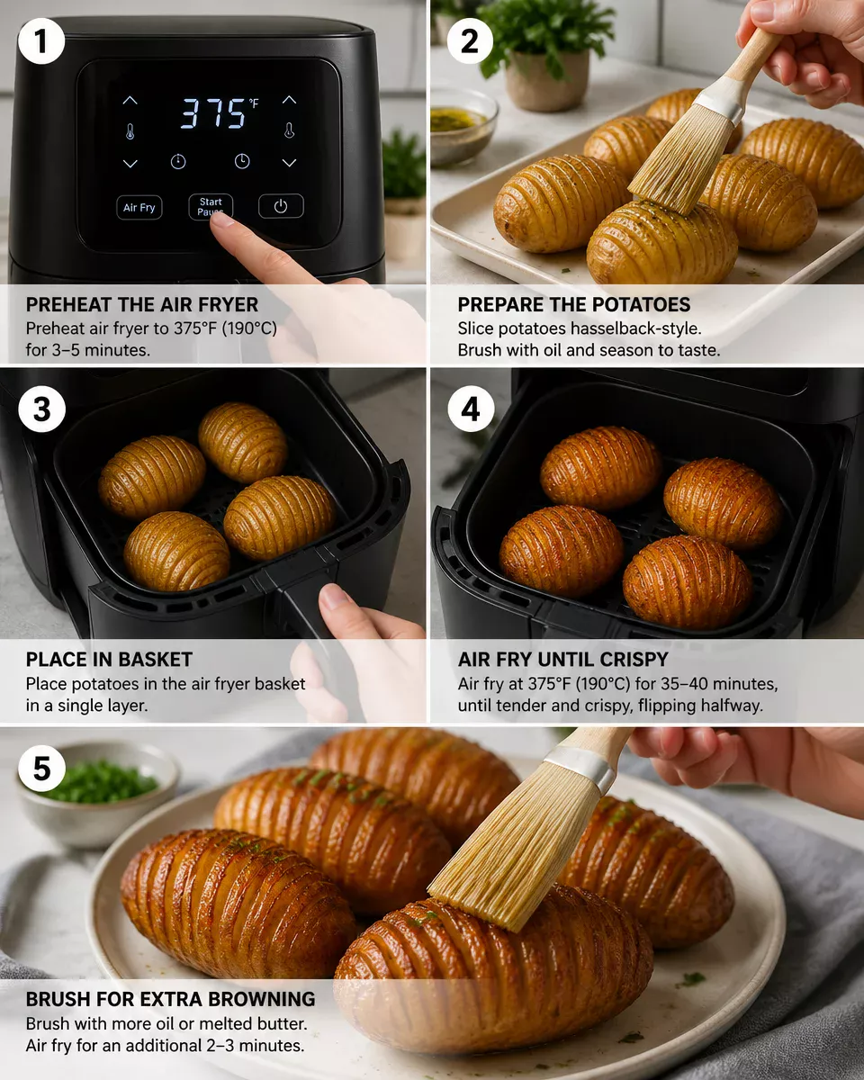Air Fryer Hasselback Potatoes
