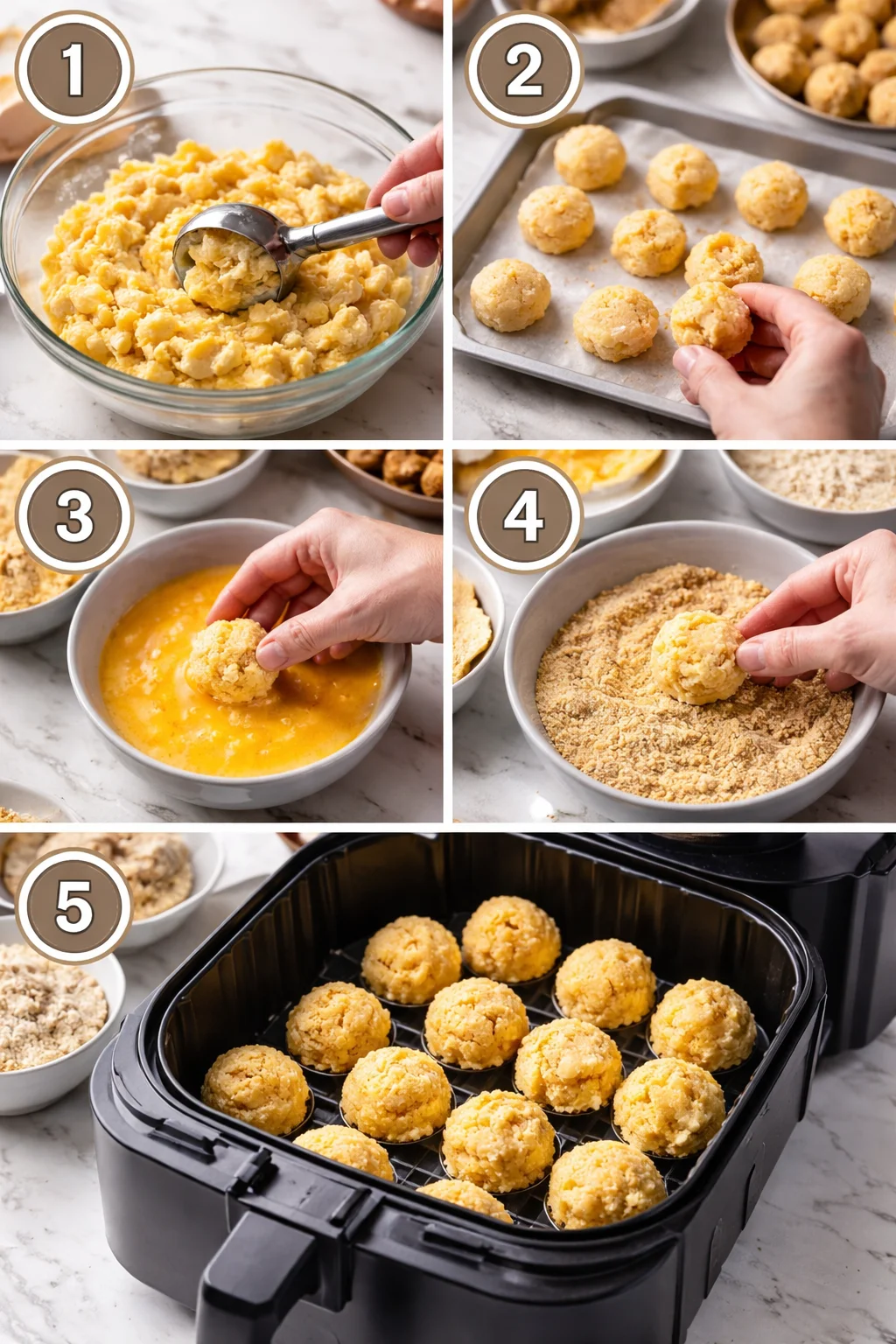 Air Fryer Mac and Cheese Bites