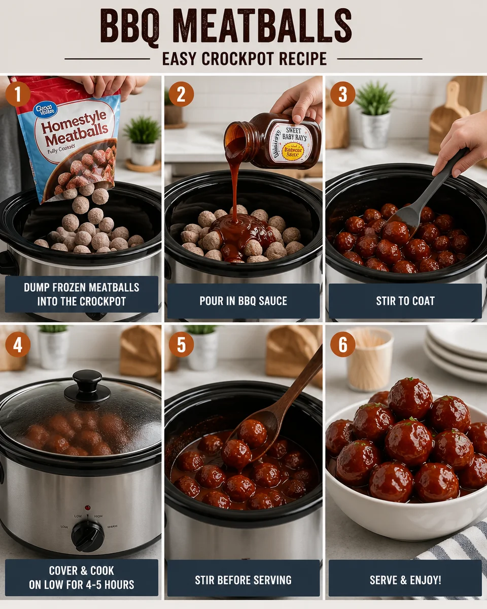 BBQ Crockpot Meatballs