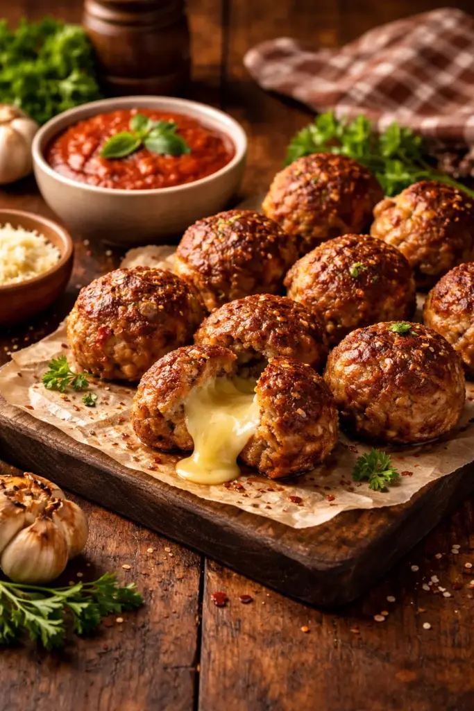 Cheese Stuffed Meatballs
