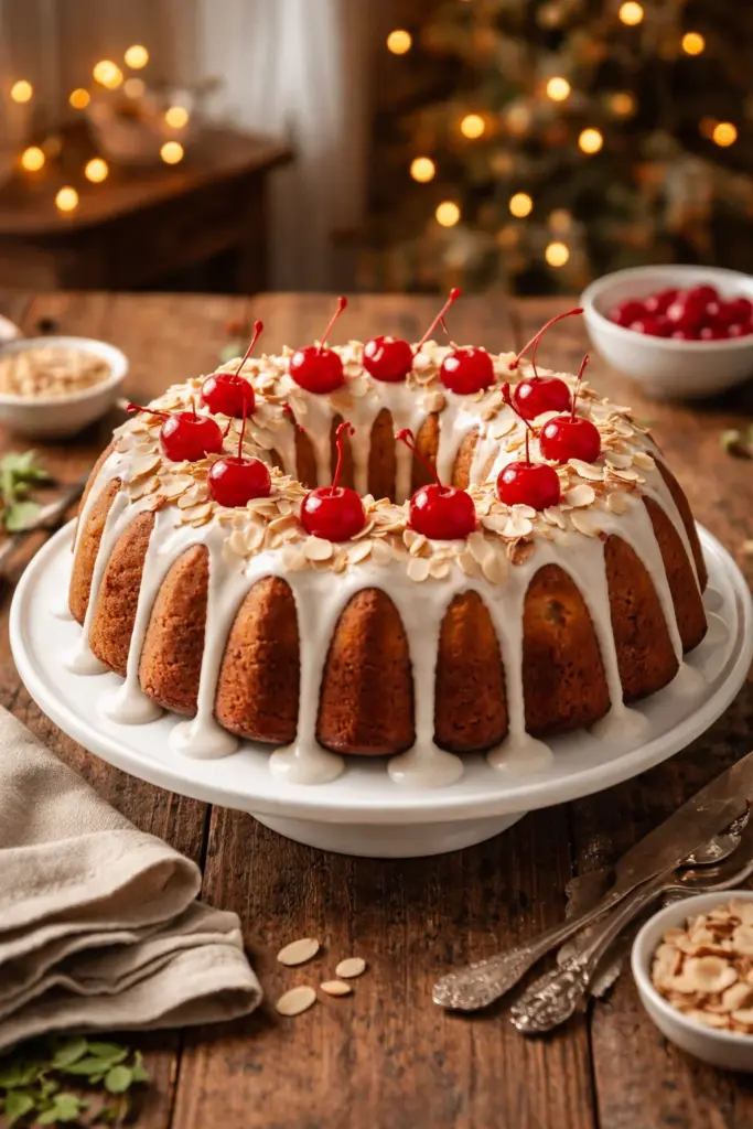 CHERRY ALMOND BUNDT CAKE