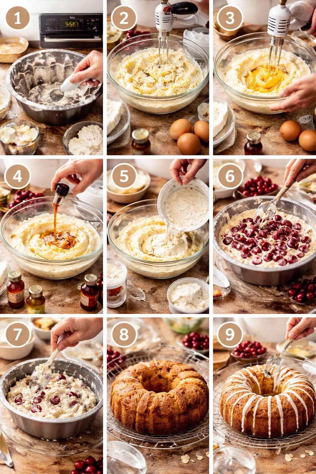 CHERRY ALMOND BUNDT CAKE