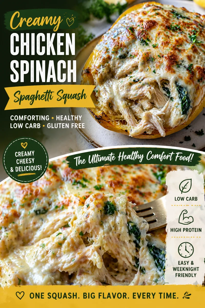 chicken alfredo stuffed spaghetti squash