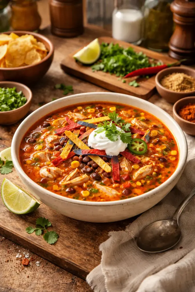 CHICKEN ENCHILADA SOUP