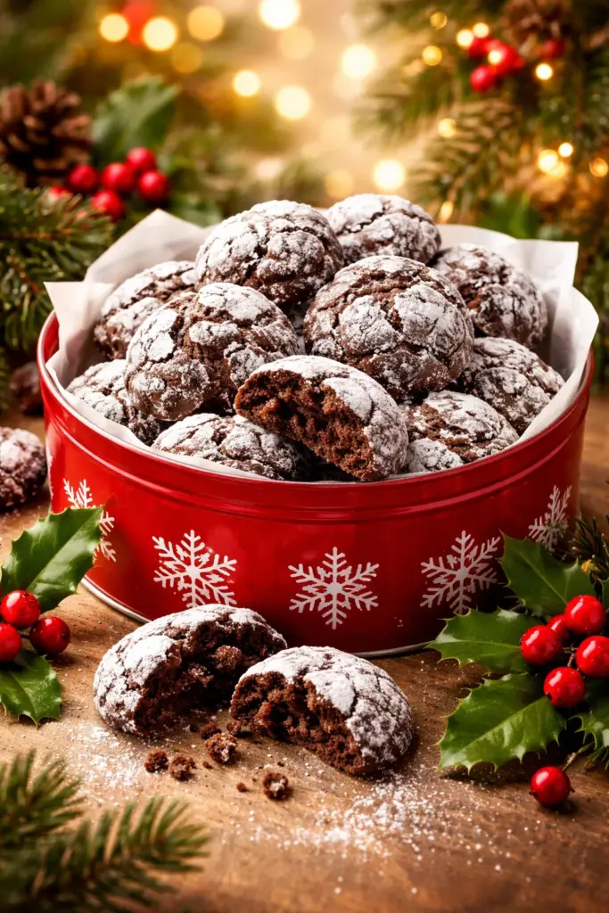 Chocolate Crinkle Cookies