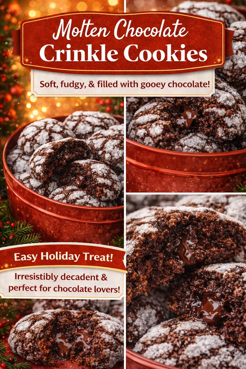 Chocolate Crinkle Cookies