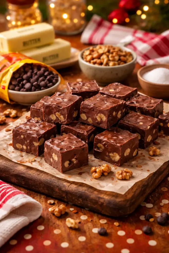 CHOCOLATE WALNUT FUDGE