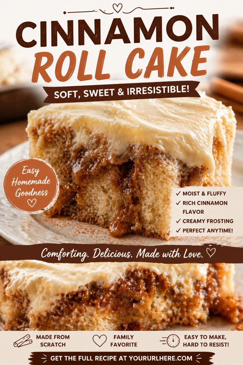 CINNAMON ROLL POKE CAKE